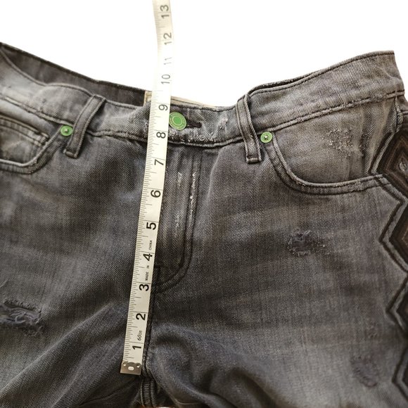 Sandrine Rose grey embroidered distressed jeans - Picture 6 of 10